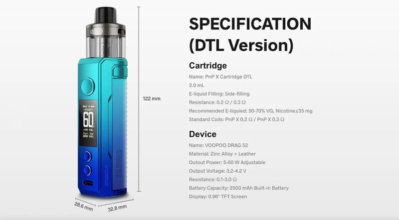 12 voopoo drag s2 pod vape kit desktop